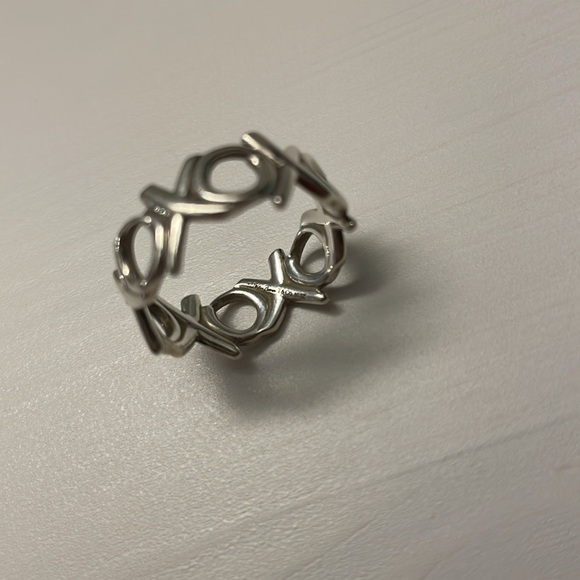 Tiffany & Co.RARE discontinued 925 Silver Paloma Picasso Graffiti XO Ring size 7 - Picture 3 of 12